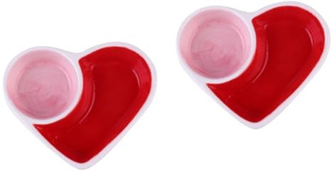Angoily 2stücke Keramischer Futternapf Für Kleintiere Herzförmige Schüssel Für Hamster Meerschweinchen Und Andere Haustiere Robustes Lebensmittelechtes Design Für Sicheres Füttern