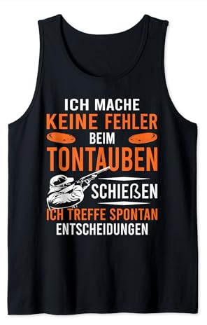 Wurftauben Tontaubenschießen Sportschießen Schütze Tontauben Tank Top