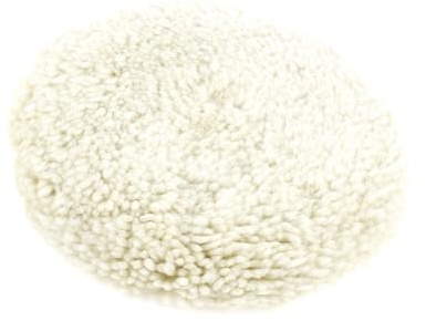 Hihaha Almohadilla de pulido redonda de lana de 230 mm, Esponja Pulir, color beige, para pulidora de coche, material duradero