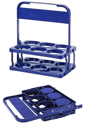 Flaschenkorb 6 Flaschen, Faltbarer Flaschentraeger, Trinkflasche Sport Flaschenträger, Flaschenhalterhalter Getränkeregal, Sport Flasche Getränketräger(Blau, Bierflaschenträger)
