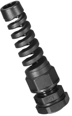 Unifizz 2 prensaestopas PG9 de 4 a 8 mm, conector de nailon impermeable con protección de flexión y contratuerca
