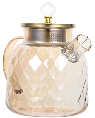 NAMOARLY Pichet Verre Borosilicate Avec Couvercle Carafe Eau Et Thé Glacé Capacité Importante Pour Jus Et Boissons Froides Design Hygiénique Pour Usage Domestique Et Restauration