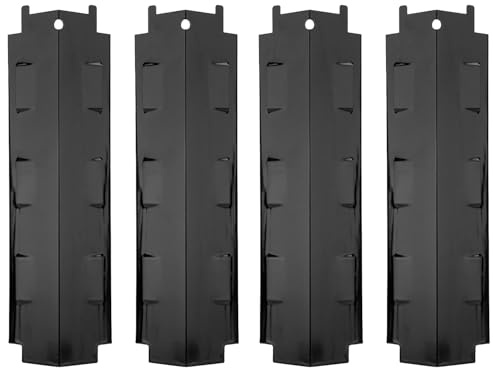 Unidades de Placa de Calor de Parrilla Gas, 14,6'' Piezas de Repuesto Universal para Placa de Calor de Acero Inoxidable, Tienda de Calor para Barbacoa 463230710, 463320109 (Negro-4Pcs)