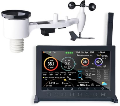 Misol HP2561 wireless weather station 433Mhz TFT color screen with 7 in 1 sensor array, wifi connection