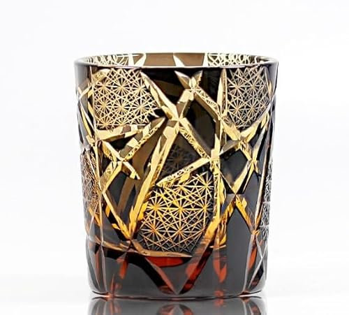 BedEuu Lot de verres à whisky bleu cobalt de 56,7 à 236,8 g avec design torsadé et base lourde, verres en cristal pour bourbon, scotch, cocktail, comprend un coffret cadeau (noir)