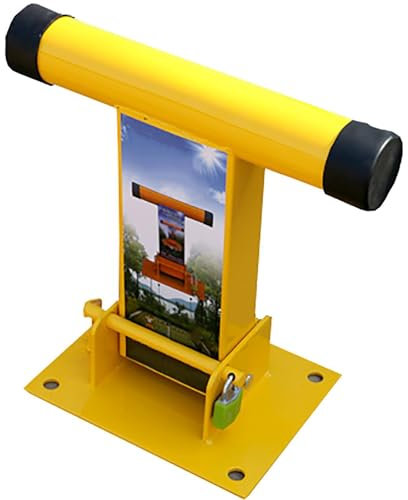 Bloqueo De Estacionamiento Plegable En T, Poste De Estacionamiento Y Base con Bloqueo, Bloqueador De Estacionamiento De Poste, Bloqueador De Espacio De Estacionamiento, Bloqueo De Estacionamiento con