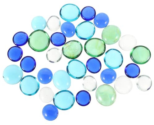 SOLUSTRE Colorful Aquarium Glass Gravel Stones of Multi Use Decorative Beads for Fish Tanks Vases and Gardens for DIY Projects Non Floating Safe for