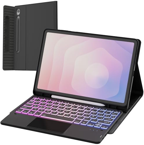 Funda con teclado Para Samsung Galaxy Tab S11 2025 de 11 pulgadas: Teclado retroiluminado de 3 zonas y 7 colores para tableta Samsung S11 5G de 11 pulgadas - Desmontable QWERTY Español Ñ Teclados