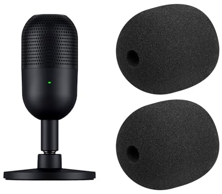 SOULWIT 2Pcs Pop Filter for Razer Seiren V3 Mini - Black