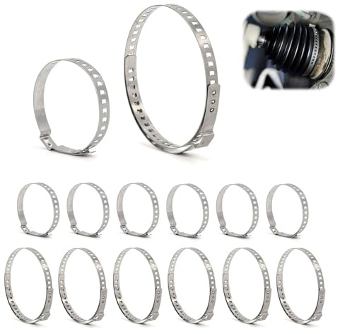 12 Stück Achsmanschetten Schellen Set für Antriebswelle, 25-50mm und 50-120mm Antriebswellenmanschette Schlauchschellen Kit, Wasserdichte Klemmschellen für Achsmanschette und Antriebswellen Reparatur