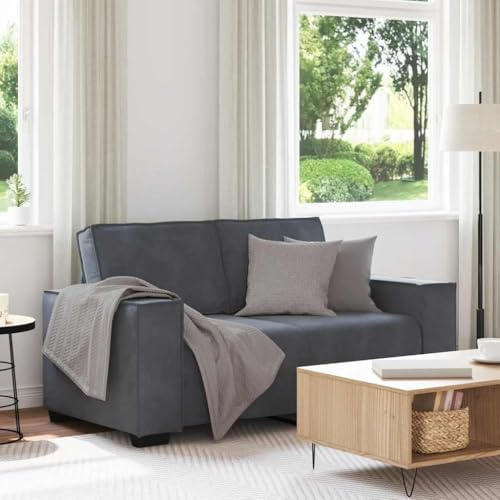 YuuSsea 2-Sitzer-Sofa Dunkelgrau, 160 cm Samt, Metallrahmen, breite Armlehnen für Wohnzimmer, Büros, Gästezimmer
