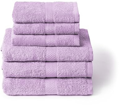 Caleffi Set 6x Asciugamani Bagno Viso e Ospite in Cotone, 55x100 + 40x60 cm | Spugna morbida e assorbente, 3 viso + 3 bidet, tinta unita, set completo, per uso quotidiano, hotel e b&b