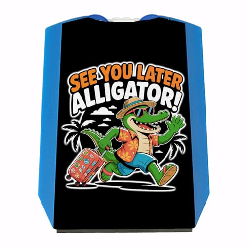 speecheese See You Later Alligator! Parkscheibe mit lustigem Krokodil Lustige Auto-Parkscheibe für den humorvollen Parkplatzbesuch