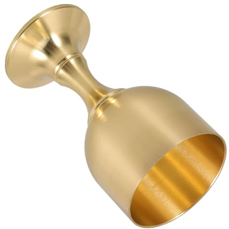 SHINEOFI Copa de Vino Retro de Cobre Puro Vintage Ligera y Resistente Copa de Licor Tradicional para Celebraciones con Borde y Diseño Elegante