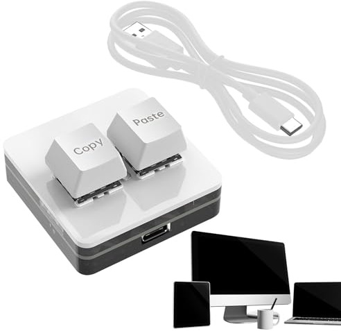 Generico Tangentbord med 2 , Mini USB-tangentbord med kopiera och | klistra in - Universal mekaniskt -PC-tangentbord, RGB-bakgrundsbelyst tangentbord för kopiering och klistra in