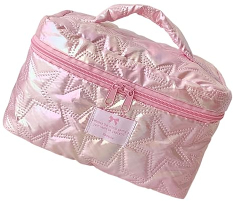 CAZSTYK Reise-Kosmetiktasche mit großer Kapazität für Damen, wasserdicht, Make-up-Organizer mit mehreren Fächern, Stoff-Kosmetiktasche