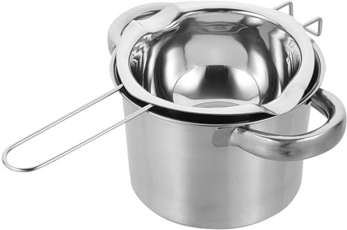 OSALADI Olla para Baño María de Acero Inoxidable 14 Cm Cuenco de 400 Ml para Derretir Chocolate, Queso y Mantequilla, Crisol para Fundir Dulces y Uso en Cocina Doméstica