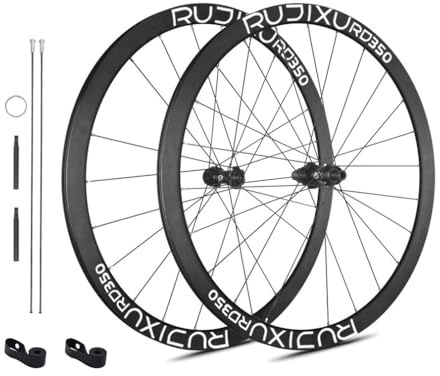 700C Gravel Road Cyclocross-Laufradsatz Center Lock-Scheibenbremse Rad 12 * 100/142mm Steckachse, 35mm Ultraleichte Doppelwandige Aluminiumfelgen Keramiklager, HG/XDR-Freilaufkörper(White,HG)