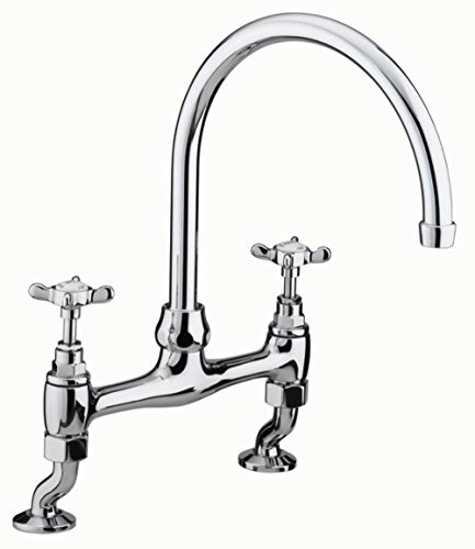 Bristan N DSM C 1901 Bridge Kitchen Sink Mixer Tap with Swivel Spout, Chrome
