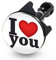 shoperama Waschbecken-Stöpsel Excenter-Stopfen - I Love You