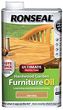 Ronseal UHWGFOCLR 500 Milliliter Natural Ultimate Protection Hardwood Garden Furniture Oil Natural