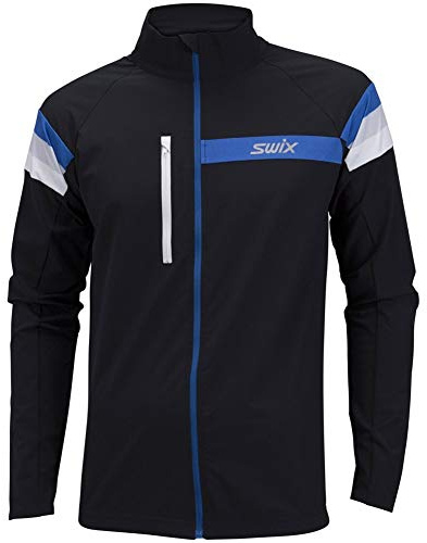 SWIX Men's Focus Breathable Windproof Active Outdoor Cross Country Skiing Winter Sports Jacket, Black, Large
