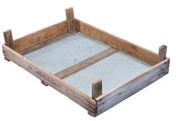altes Kompostsieb | 75x51x19 cm | Gartensieb, Erdsieb, ideal zum trocknen von Kräutern, auch als Deko verwendbar für den Garten