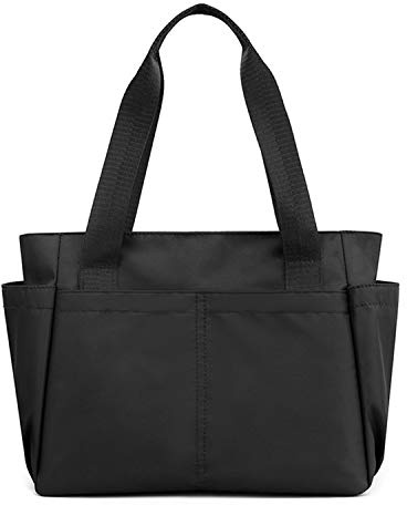 NOTAG Nylon Shopper Damen, Leicht Multi-Tasche Handtasche Wasserdicht Groß Umhängetasche (Schwarz)