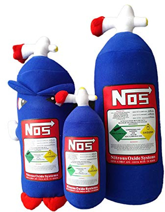 BSTCAR 45 cm Autokissen, Rücken-Nackenstützkissen für Autositz, NOS-Flaschenform, Plüsch-Auto-Dekoration, Reisekissen, Sofakissen, Spielzeug