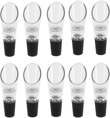 LATRAT 10 X Kunststoff Weinausgießer Wein Ausgießer Schnaps, Belüfter Weinausgießer Wein Ausgießer mit Belüftung