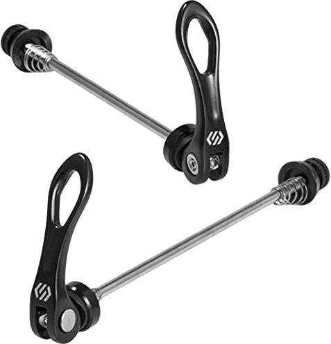 Chooee Bike Quick Release Skewers Front & Rear Set for Road/Mountain Bike,Red/Black