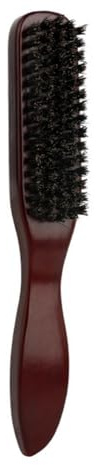 Yokomu BüRste zum GläTten der Haare, WildschweinhaarbüRste, für Damen und Herren, HaarbüRste, Friseur-BartbüRste, Dunkelrot