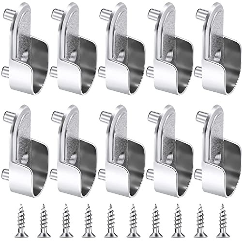 CONNECTION 10 Stücke Kleiderstange Halterung Garderobe Stangen Halterung Schrankrohrlager Halterung Kleiderstangenhalter für Schrankrohr Stange Rundrohr Halter Kleider Schrank Stange