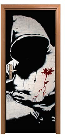 Coloray Etiqueta de la puerta 90x200cm Imagen Mural Decoración Interior Sala de estar Etiqueta de armario - Cuchillo de bancos