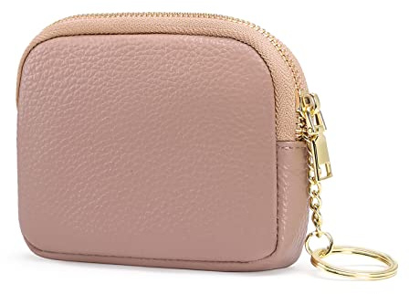 SENDEFN Portemonnaie Damen aus Echtes Leder Damen Geldbörse Kleingeldbörse mit Reißverschluss Kleine Brieftasche Mini Geldbeutel für Münze Bargeld, 5265