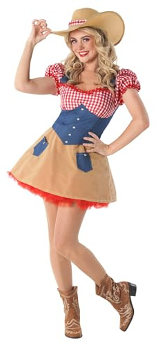 Fun Shack Kostüm Cowgirl für Damen, Cowboy Kleid, Perfekt für Fasching und Karneval, S