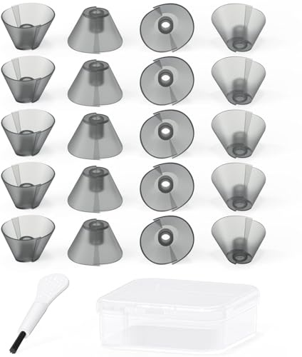 Hörgeräte-Tulpen-Kuppeln für Resound, sichere Passform, Standard-Empfänger, BTE-Hörverstärker, Ersatz, halboffene Ohrhörer mit Tragetasche (20 Stück)