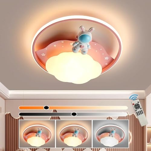 LED Deckenleuchte Dimmbar Kinder Deckenlampe mit Fernbedienung Kreative Kinderzimmerlampe Mädchen Junge Schlafzimmer Decke Lampe für Wohnzimmer Kindergarten Babyzimmer Wolken Design Deckenbeleuchtung