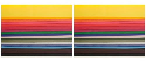 Glorex 6 8616 003 - Verzierwachsplatten farbig Sortiert, ca. 200 x 40 mm, 20 Stück (Packung mit 2)