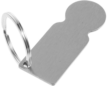 NUOBESTY Trolley Token Diy Shopping Trolley Removable Chip Keychain Heat Transfer