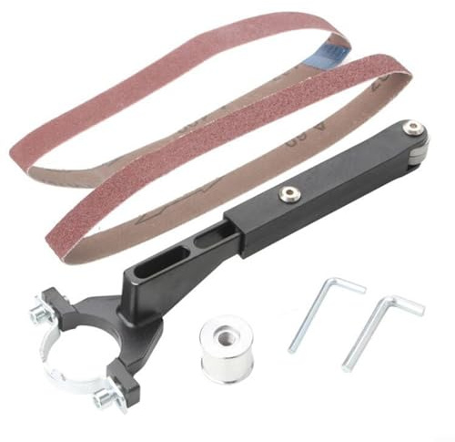 Lijadora de banda, convierte una amoladora angular en una lijadora de banda, accesorios adaptadores de lijado adecuados para trabajos de bricolaje de precisión