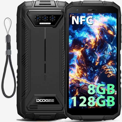 DOOGEE S41PLUS Telefono Movil Resistent 8G BRAM+128GB ROM (TF 1TB), 13MP Cámara, 6300mAh Batería, 5.5IPS HD+Móvil Todoterreno 2025, Octa Core Smartphone Android 13, IP68IP69K/NFC/OTG/GPS/WIFI/Face ID