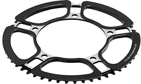 SPYMINNPOO 130 Mm BCD Fahrradkettenblatt, Fahrradkurbelgarnitur Single Speed 53T Hohles Fahrradkettenblatt Kettenblatt (#11)