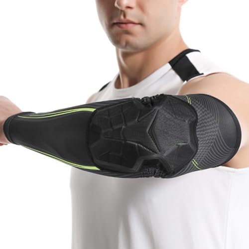 Basketbollärmar - anti-kollisionssportarmar, vadderade armärmar | Anti-kollisionsarm armbågsskydd för fotboll, basket, volleyboll, fotbollsarmbågsbandage, Storlek M:, 16,53 inch