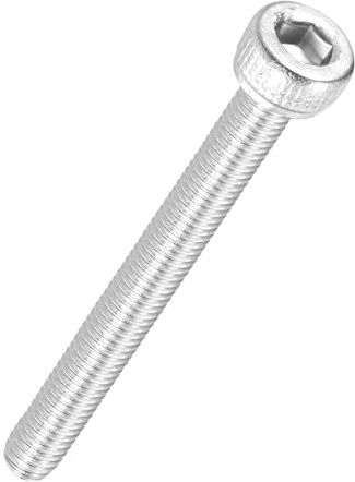 Kozelo 50 Stück Zylinderschrauben mit Innensechskant M3-0,5x30mm Silber | 304 Edelstahl Vollgewinde Allen Innensechskant Antrieb für Elektromotor 3D-Druck Lüfter Motorenaustausch