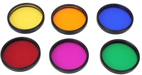 Teleskop-Okularfilter-Set, Buntes 2-Zoll-Mondnebel-Set für Planetenbeobachtung