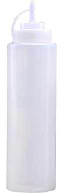 Generic Reusable Plastic 500ml White Leakproof Squeeze Bottle