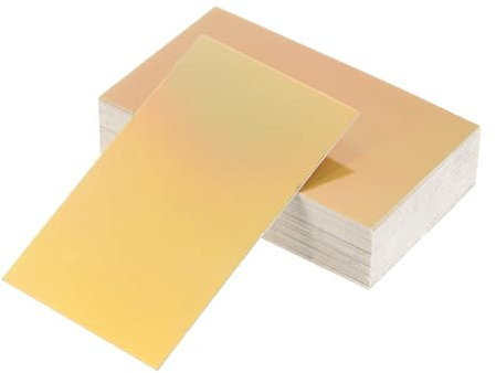 QUARKZMAN 50 visitkortspapper 9,5 cm x 5 cm tomma visitkort för laserskrivare små meddelandekort graffiti scrapbooking gör-det-själv tackkort, laser guld