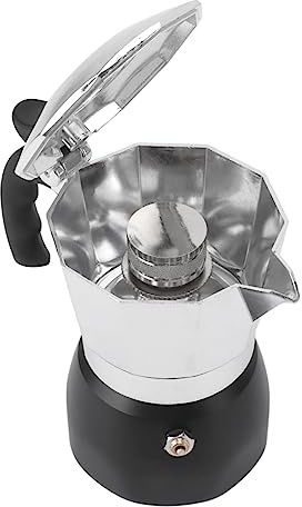 Beufee Cafetera espresso, olla clásica para estufa, cafetera espresso, dispensador de polvo de 5.1 fl oz y papel de filtro para el hogar