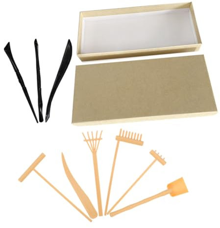 Warmhm Râteau De Jardin Zen Mini pour Bac à Sable Outil De Jardinage Décoration De Table Ensemble De Bricolage
